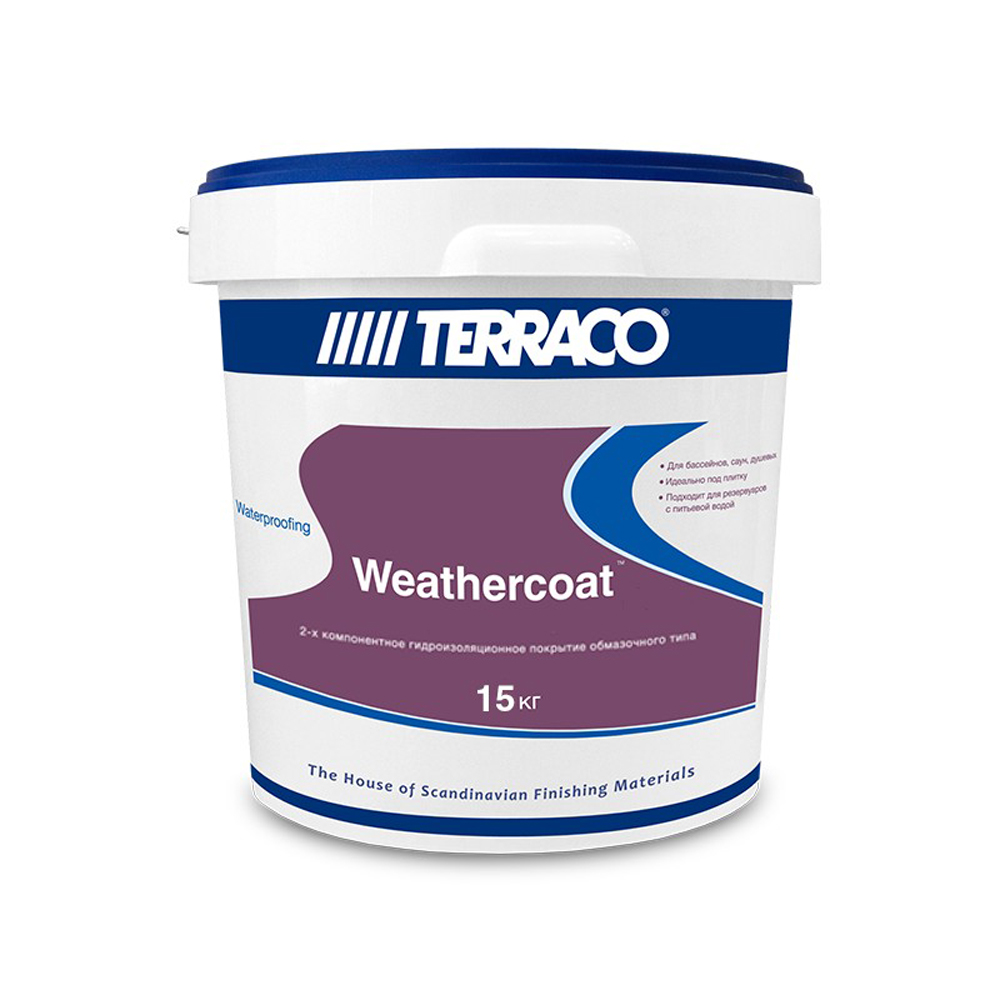 Раствор гидроизоляционный эластичный двухкомпонентный Weathercoat Grey ...