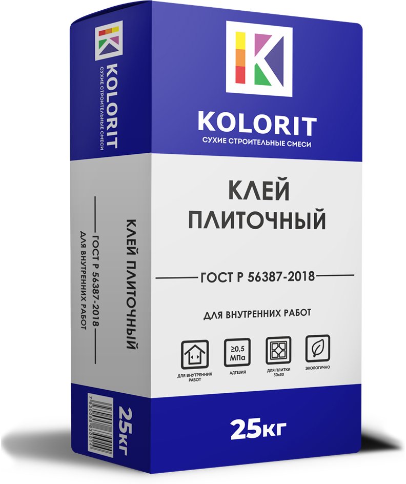 Клей плиточный для внутренних работ KOLORIT 25кг в Калининграде