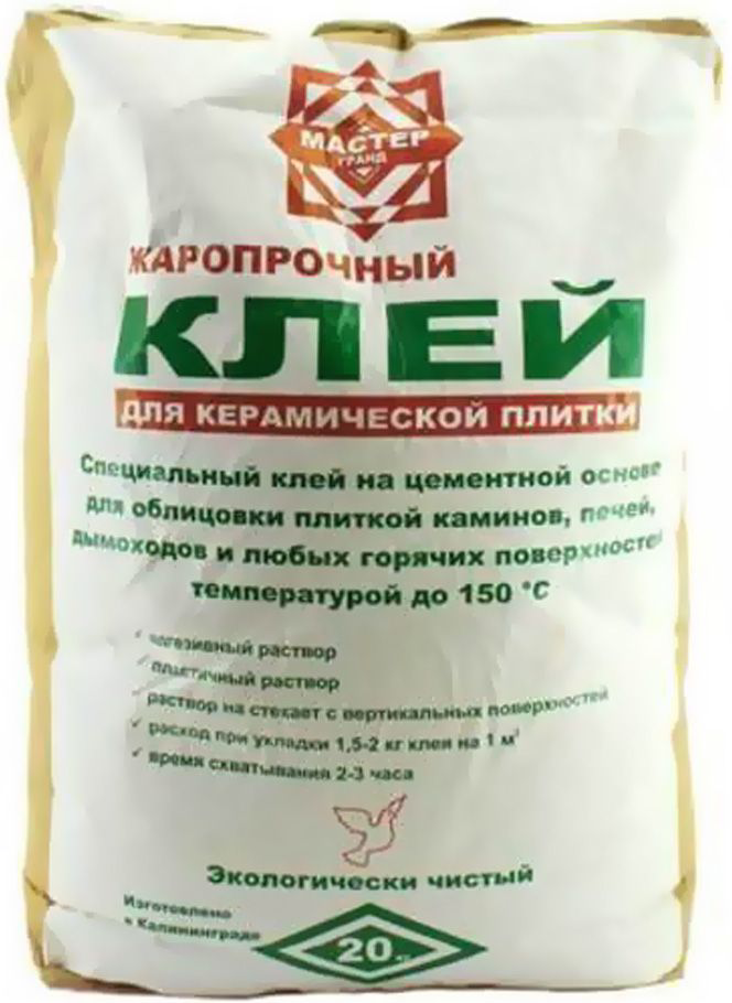 Клей плиточный жаростойкий 20кг в Калининграде