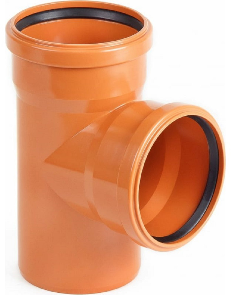 Тройник канализационный НПВХ 110х110х110мм/87гр наружный (2491091 ...