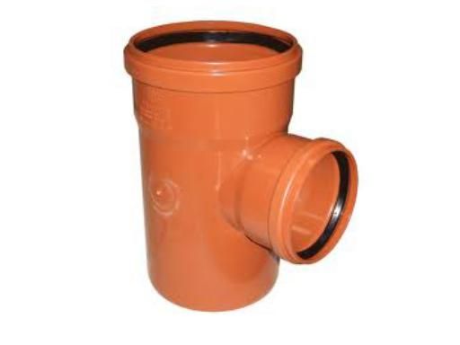 Тройник канализационный ПВХ 160х110х160мм/87,3гр наружный в Калининграде