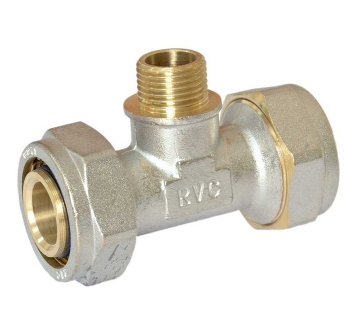 Тройник для металлопласт. трубы 16мм x 1/2 x 16мм (РН) PEX в Калининграде