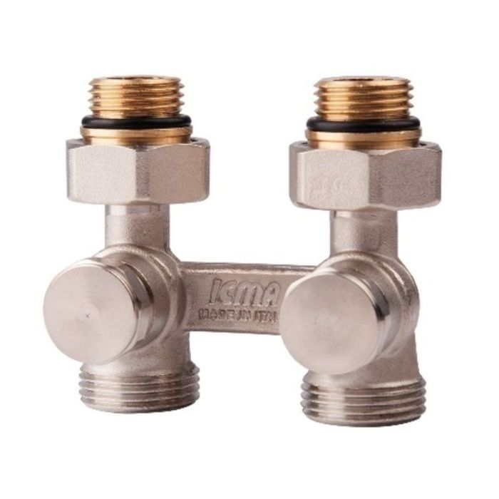 Вентиль радиаторный 1/2x3/4 2-й с нипелями прямой, ICMA в Калининграде