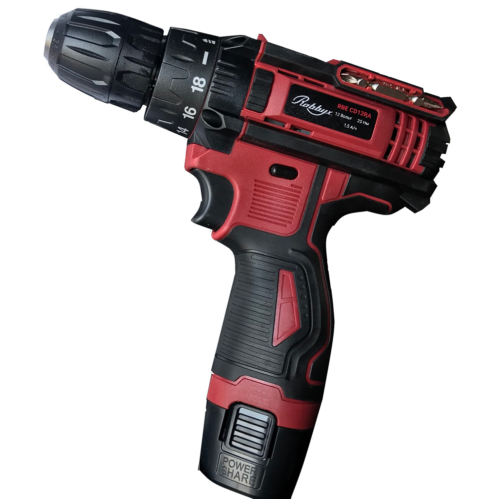 Шуруповерт аккумуляторный 12V 2х1.5Aч, 22Нм, 2 cкорости, RBE CD12RA ...