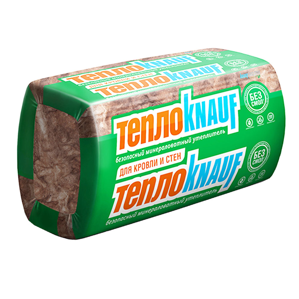 Минвата TЕПЛОКНАУФ для кровли и стен 50x610x1230мм (12,00м2 0,6м3) в ...