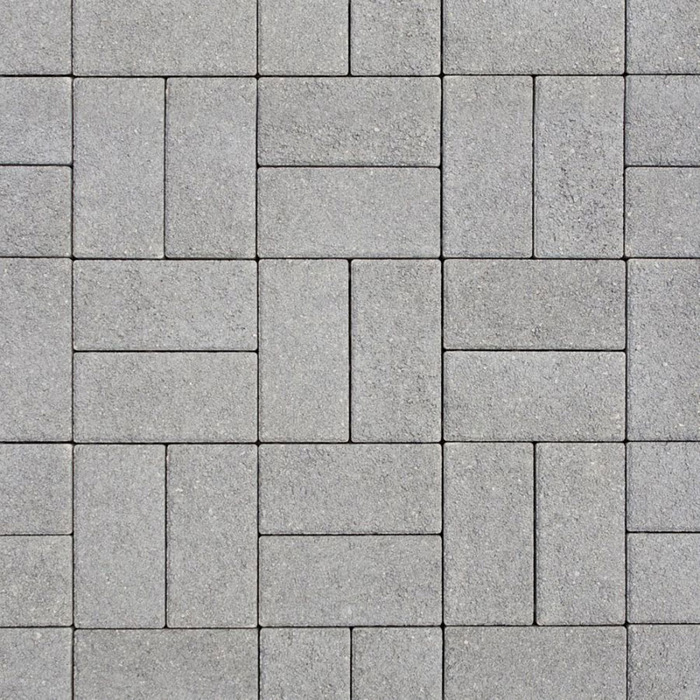 Плитка тротуарная бетонная Кирпич с фаской, серый 10х20х6см в Калининграде
