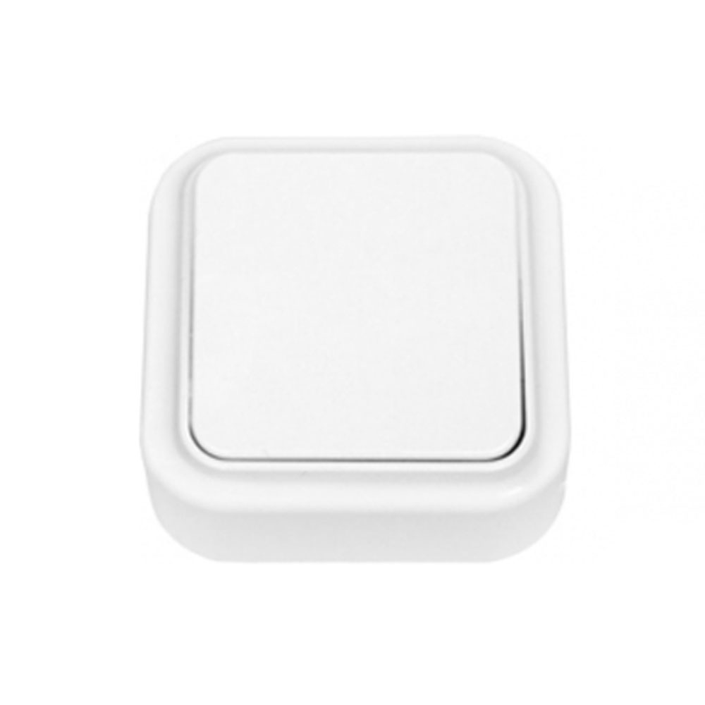 Выключатель нар. 1-кл 6А ПРАЛЕСКА IP20 белый А16-131 (90шт/уп ...