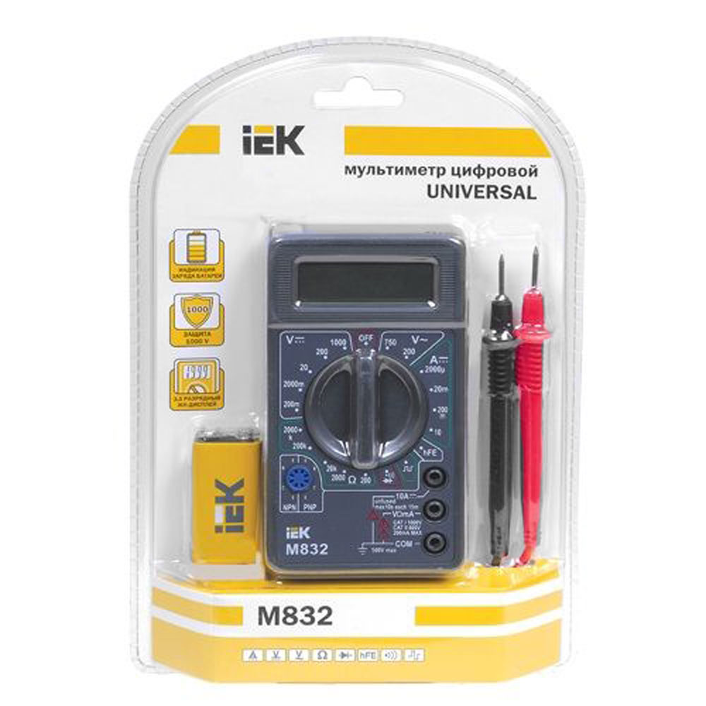 M digital. Мультиметр IEK m832. Мультиметр IEK Universal m832. Мультиметр цифровой Universal м832. Мультиметр цифровой m838 Universal TMD-2s-838 IEK.