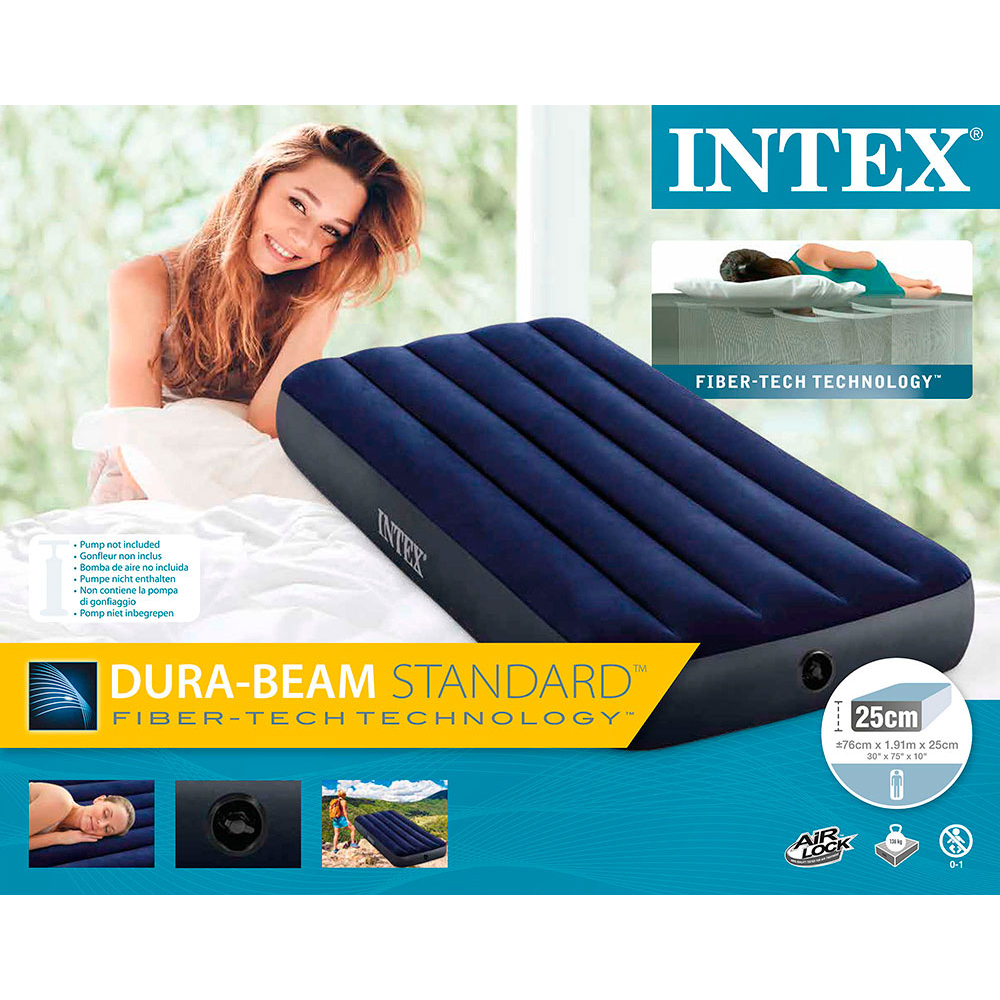 Матрас надувной dura-Beam Classic Downy,191*76*25 см,Intex (64756)