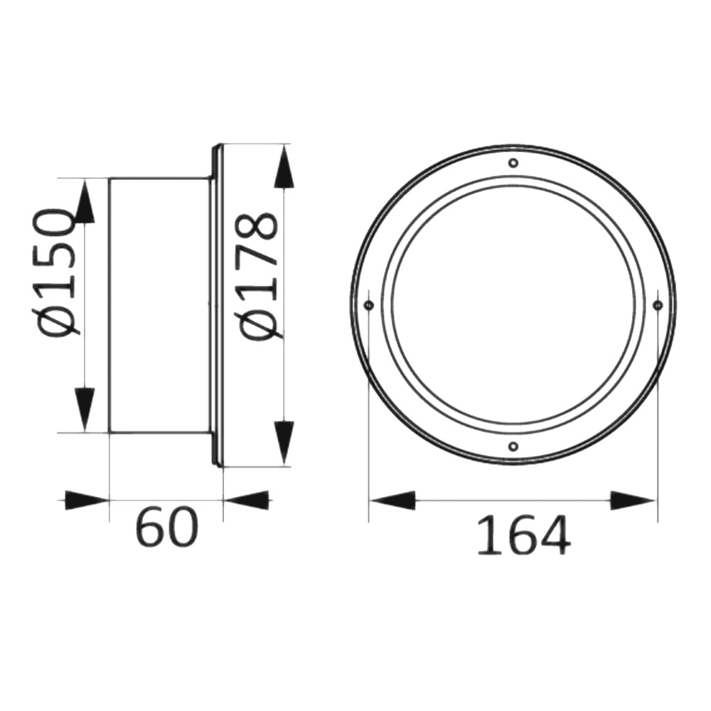 Фланец вентиляционный 150мм металлический белый 15ФМ, Era в Калининграде